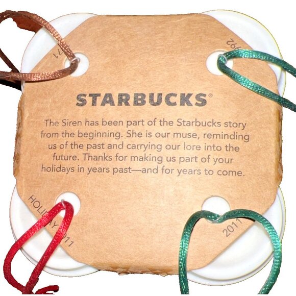 Starbucks Holiday Ceramic Ornament Set of 4 Christmas Coffee To Go Tumblers Coll - Picture 14 of 16